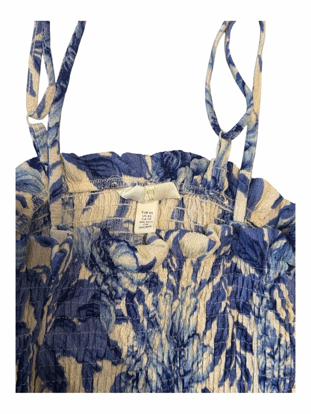 H&M flowy summer maxi sundress spaghetti strap beach resort wedding floral XS - Picture 4 of 6
